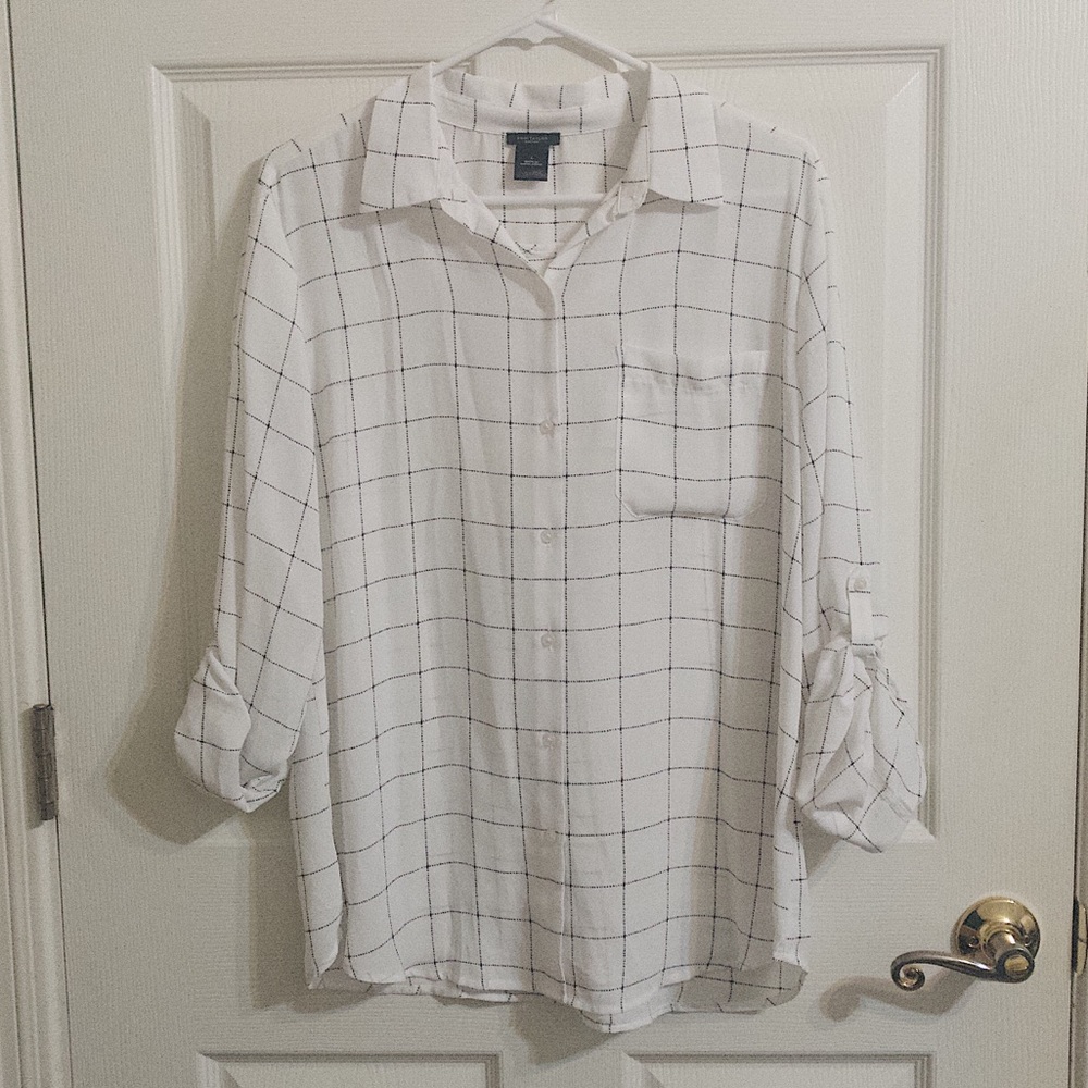 Ann Taylor Button-Up Blouse - Sz Large